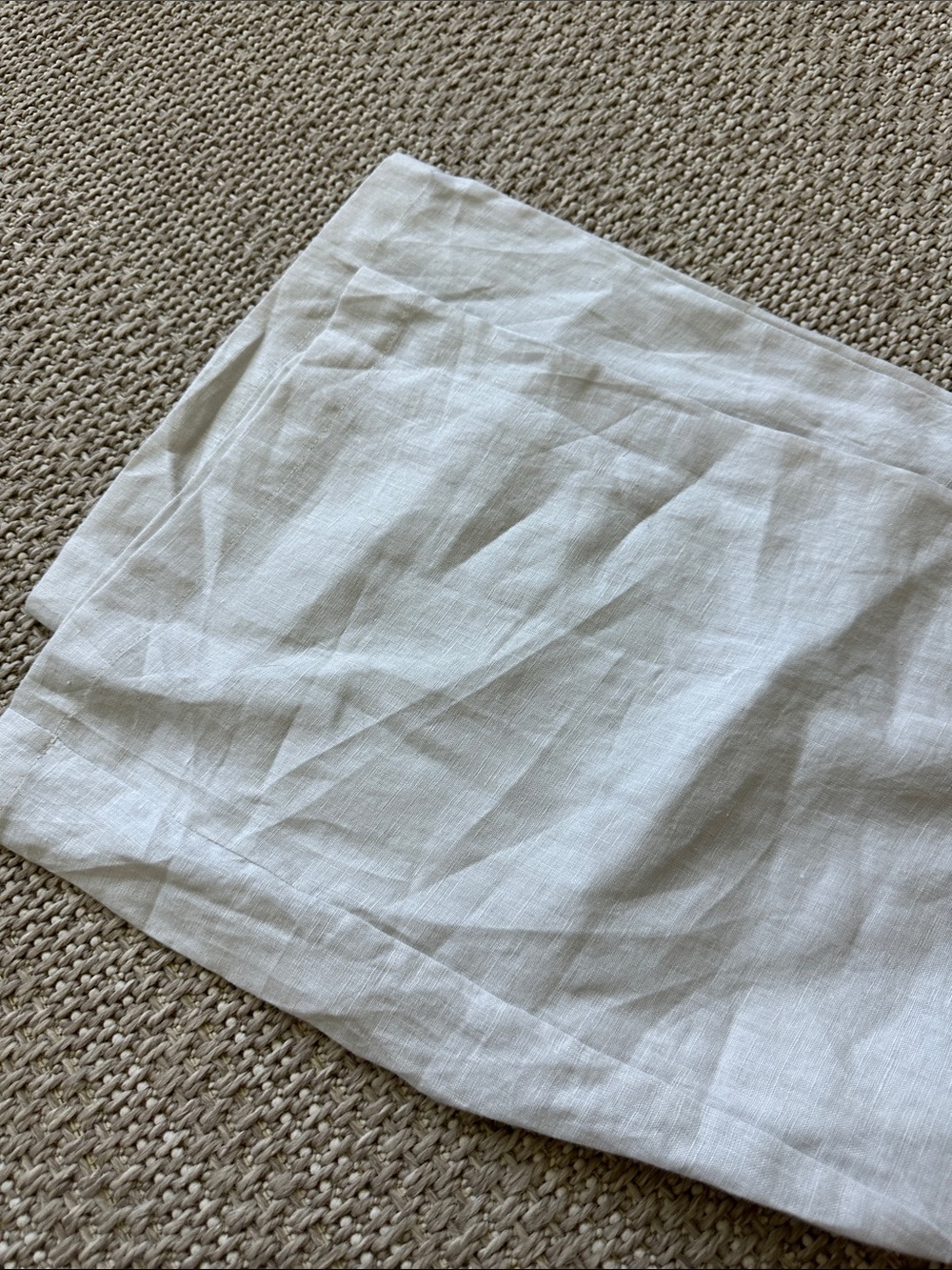 Magaschoni Cream Linen Elastic-Waist Pants - Picture 5 of 7